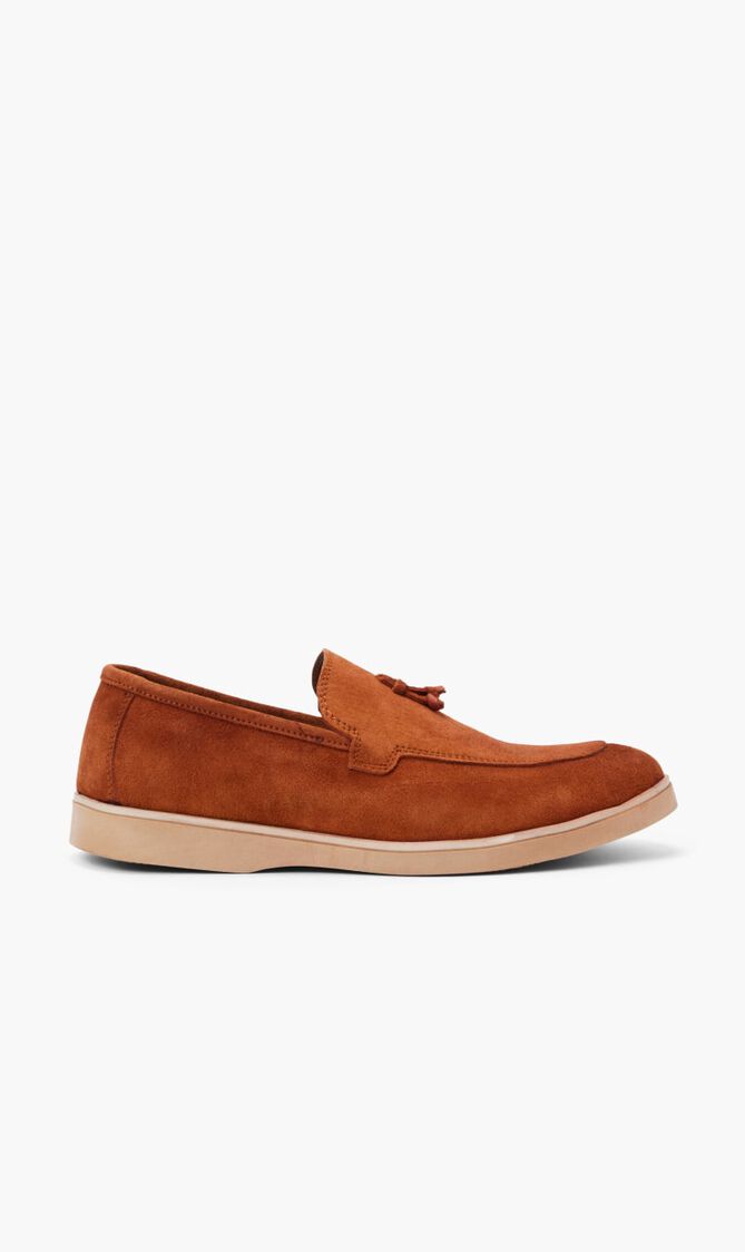 Suede Solid Loafers