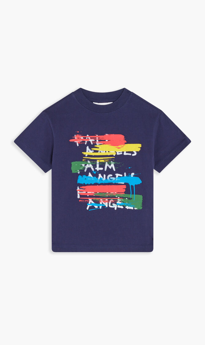 PA LOGO BRUSH T-SHIRT SS NAVY BLUE WHIT