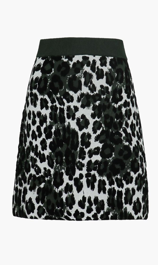 Leopard Jacquard Skirt