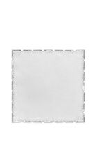 Louxor Napkin in White & Silver