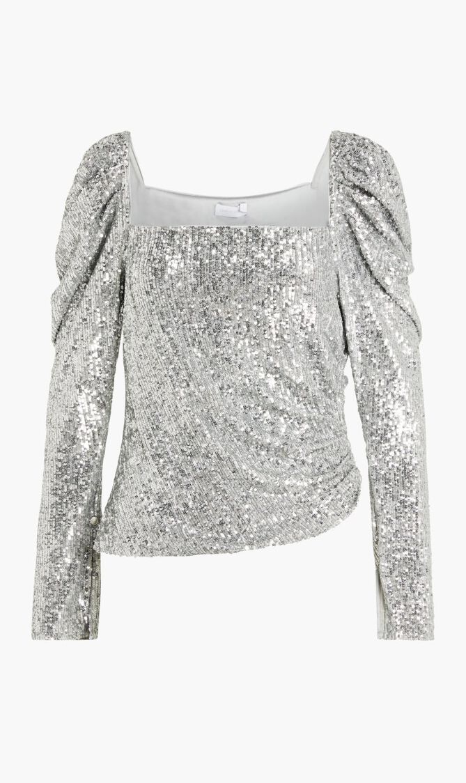 ALLURA HAMMERED SEQUINS L/S TOP