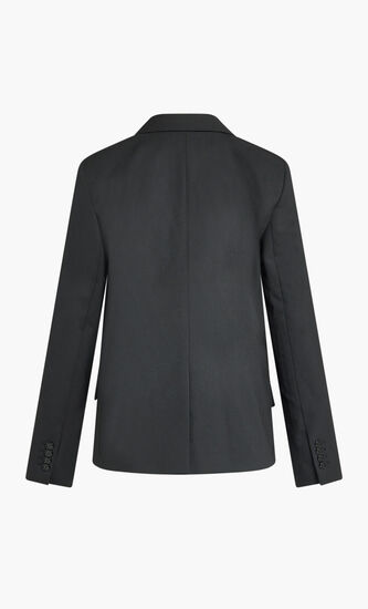 SATIN LAPEL TAILORED BLAZER