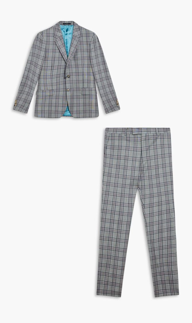 Checks Two Button Suit Set