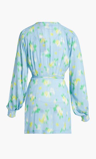 MAGDA JACQUARD WRAP DRESS