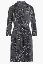 Multi Colored Polka Dot Silk Wrap Dress