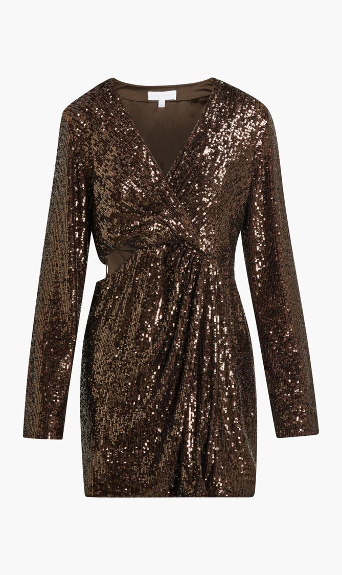 CONRAD HAMMERED SEQUINS BLAZER MINI DRESS