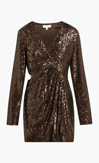 CONRAD HAMMERED SEQUINS BLAZER MINI DRESS