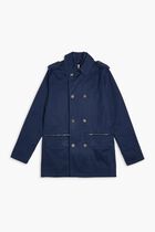 Cotton Blend Twill Peacoat