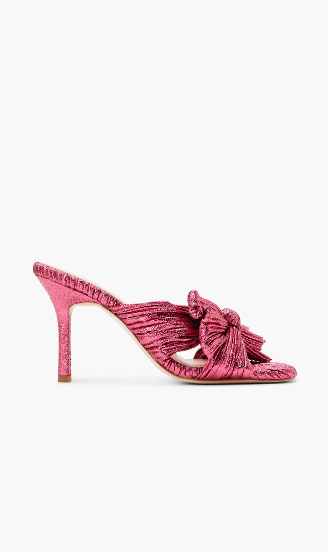 Claudia Pleated Skinny Heel Mule