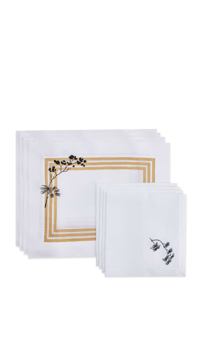 V Kyoto Set of 4 Placemats & Napkins