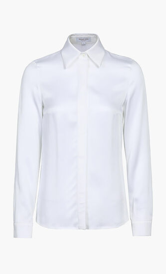 Solid Optic White Collared Shirt
