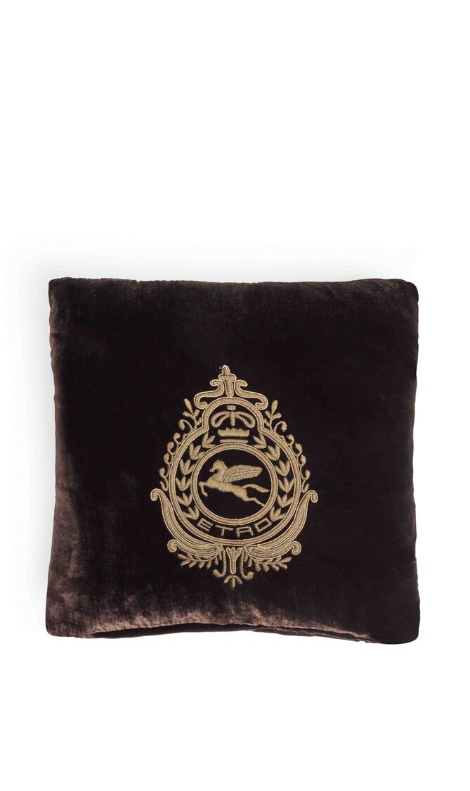 Crest Embroidered Cushion