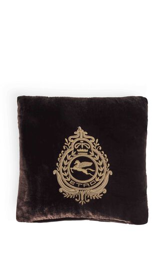 Crest Embroidered Cushion