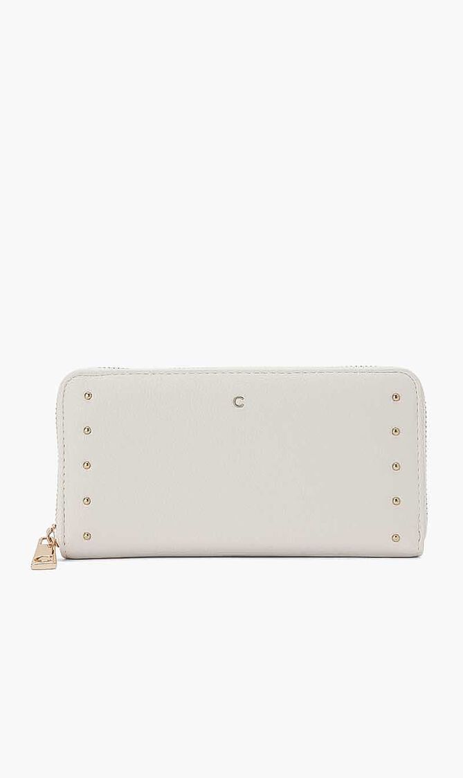 White Dotted Wallet