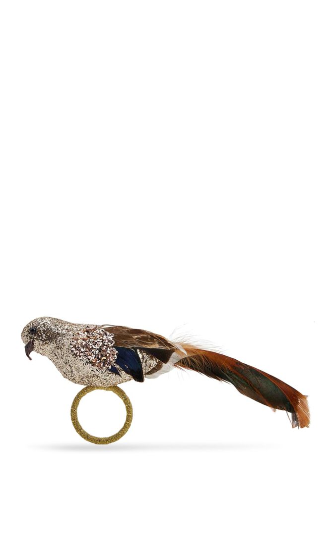 Glam Bird Napkin Ring in Multi