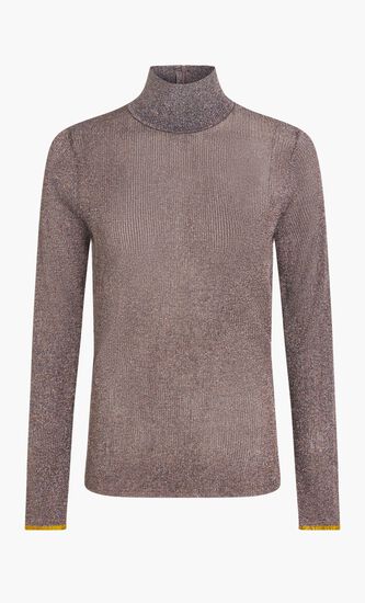 METALLIC KNITTED TURTLENECK