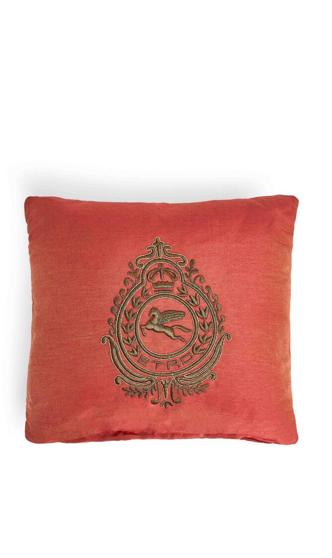 Crest Embroidered Cushion