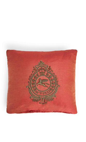 Crest Embroidered Cushion