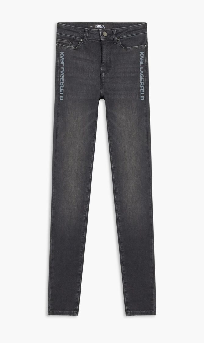 Skinny Denim Logo Jeans