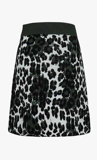 Leopard Jacquard Skirt