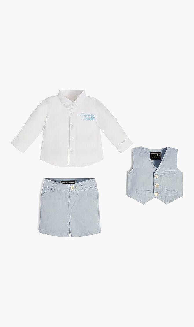 SET VEST+LS SHIRT+SHORTS CEREM