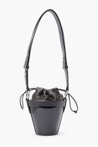 4-STITCH BUCKET BAG SHOULDER BAG BLACK