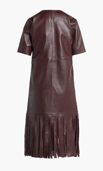 LEATHER FRINGED DRESS