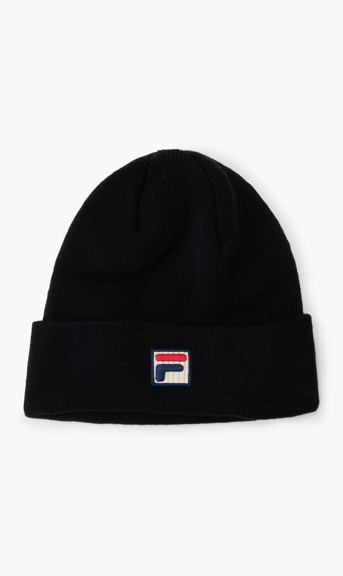 Flat Knit Dark Beanie