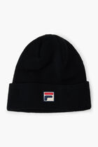 Flat Knit Dark Beanie