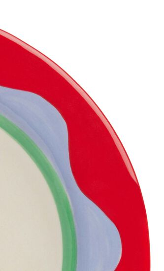 Wavy Red Dessert Plate