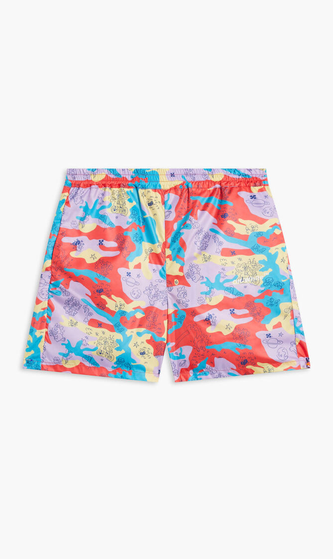 PUZZLEFLAGE JOGGING SHORT MULTICOLOR WHI