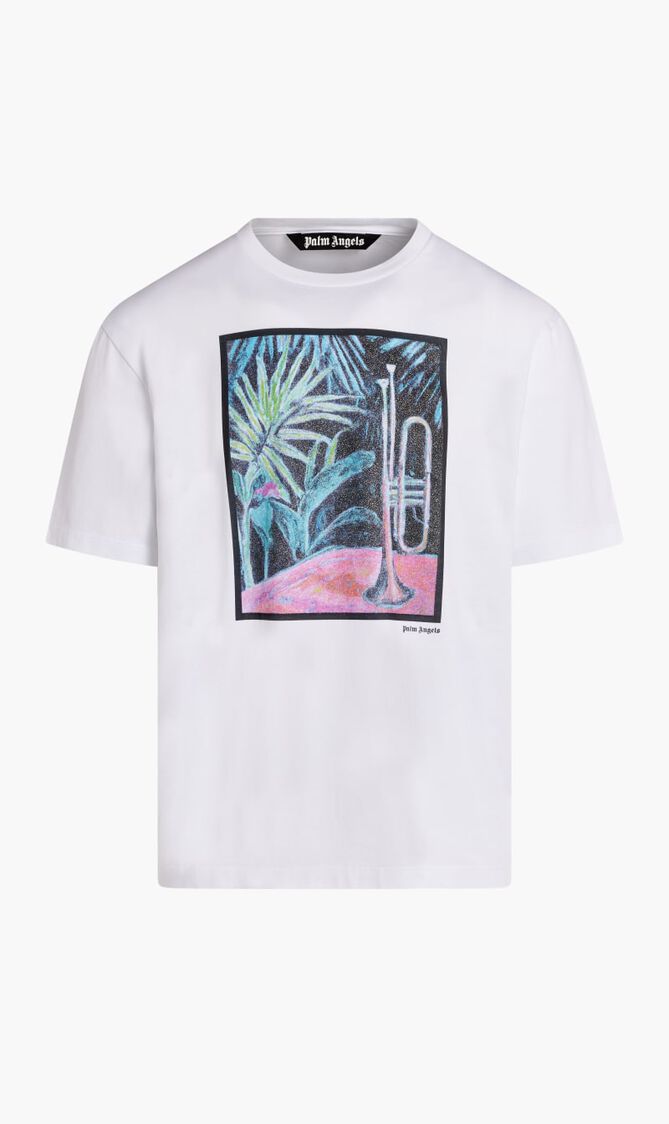 OIL ON CANVAS REGULAR TEE WHITE MULTICOL