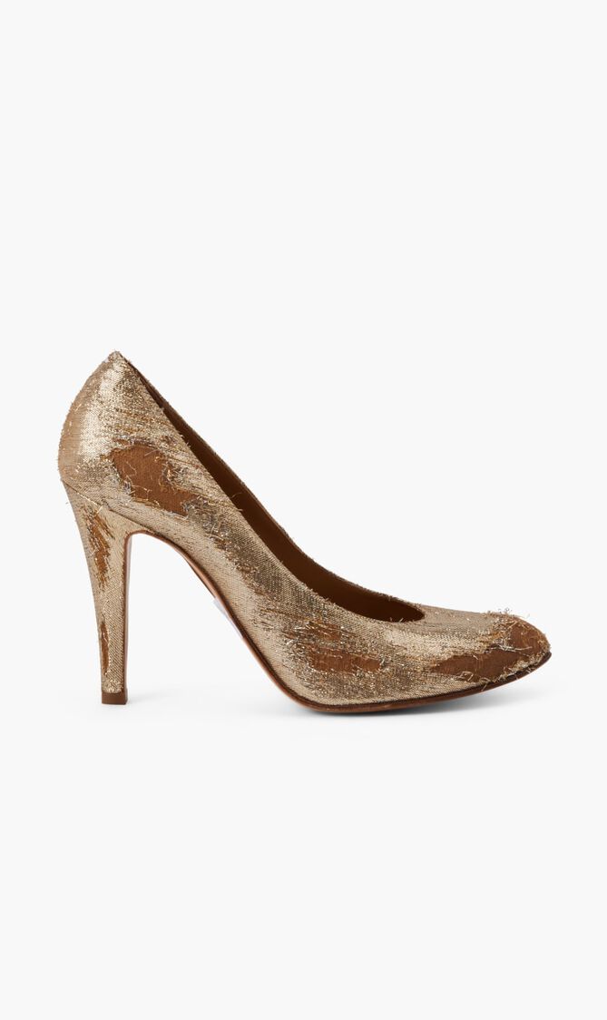 Court Shoe Lurex Gold