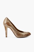 Court Shoe Lurex Gold