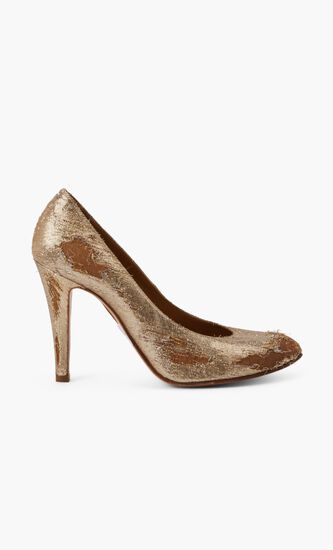 Court Shoe Lurex Gold