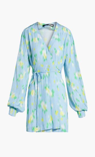 MAGDA JACQUARD WRAP DRESS