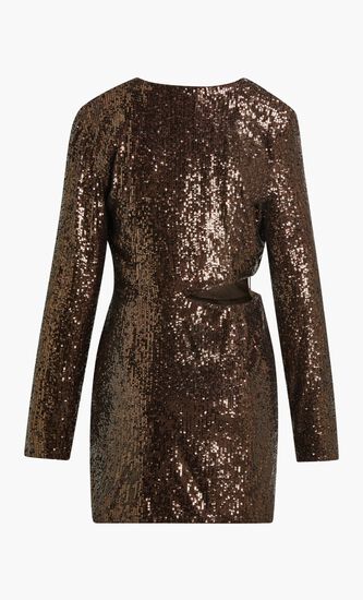 CONRAD HAMMERED SEQUINS BLAZER MINI DRESS