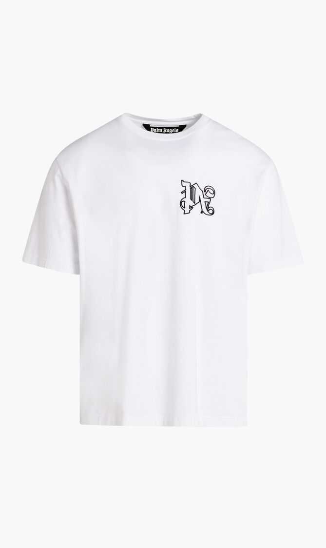 PA MONOGRAM REGULAR TEE WHITE BLACK