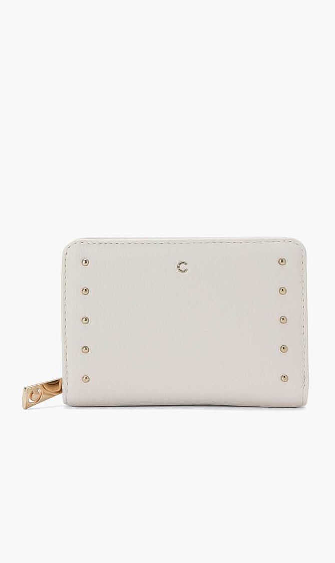 White Zip Lock Wallet