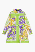 JG SHIRT DRESS COLLARED LS SILK BELTED AO ORCHID