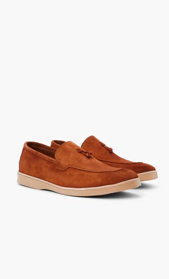 Suede Solid Loafers