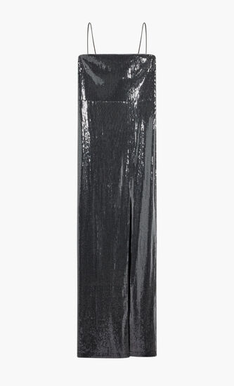 DOMA SEQUIN MAXI SLIT DRESS