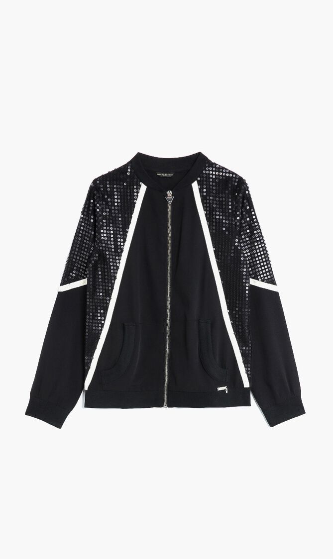 Sequins Zipper Jacket