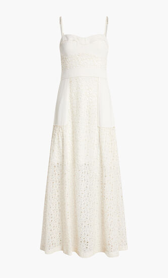 VIDA UTILITY LACE STRAPLESS MAXI DRESS