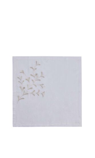 CDU WHITE CHRISTMAS HOLLY NAPKIN 46 X 46