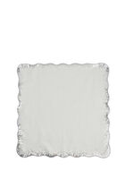 Sequin Spray Napkin in White & Silver