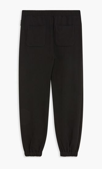 SWEATPANT COTTON SWEAT FABRIC WITH VERSACE CUT OUT MONOGRAM EMBROIDERY