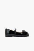 Crystal Bow Embellished Patent Leather Sing