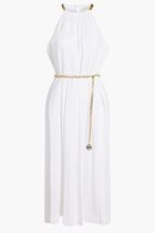 Chain Neck Organic Stretch Cotton Halter Dress