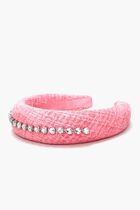 Pink Textured Woven Hairband